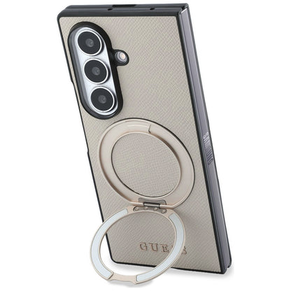 MagSafe ovitek za Samsung Galaxy Z Fold8 Ultra F976, Guess, Ring Stand Grained Classic Logo, Bež