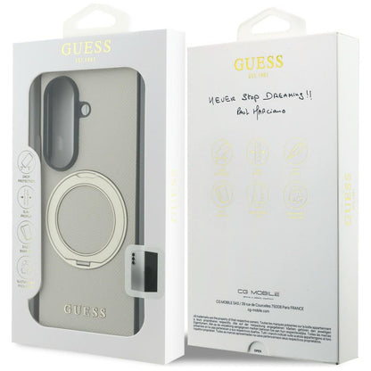 MagSafe ovitek za Samsung Galaxy Z Fold8 Ultra F976, Guess, Ring Stand Grained Classic Logo, Bež