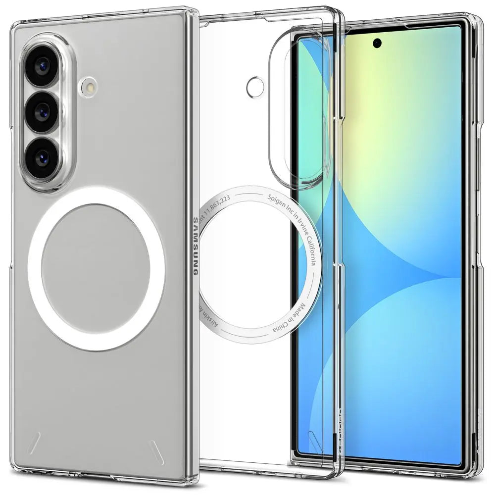 MagSafe ovitek za Samsung Galaxy Z Fold8 Ultra F976, Spigen, Air Skin, prozoren bel ACS11505