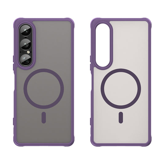 Ovitek MagSafe za Sony Xperia 1 VII, Techsuit, HaloFrost II, Vijoličen