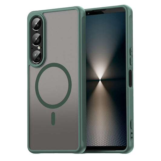 Ovitek MagSafe za Sony Xperia 1 VII, Techsuit, HaloFrost II, Zelen
