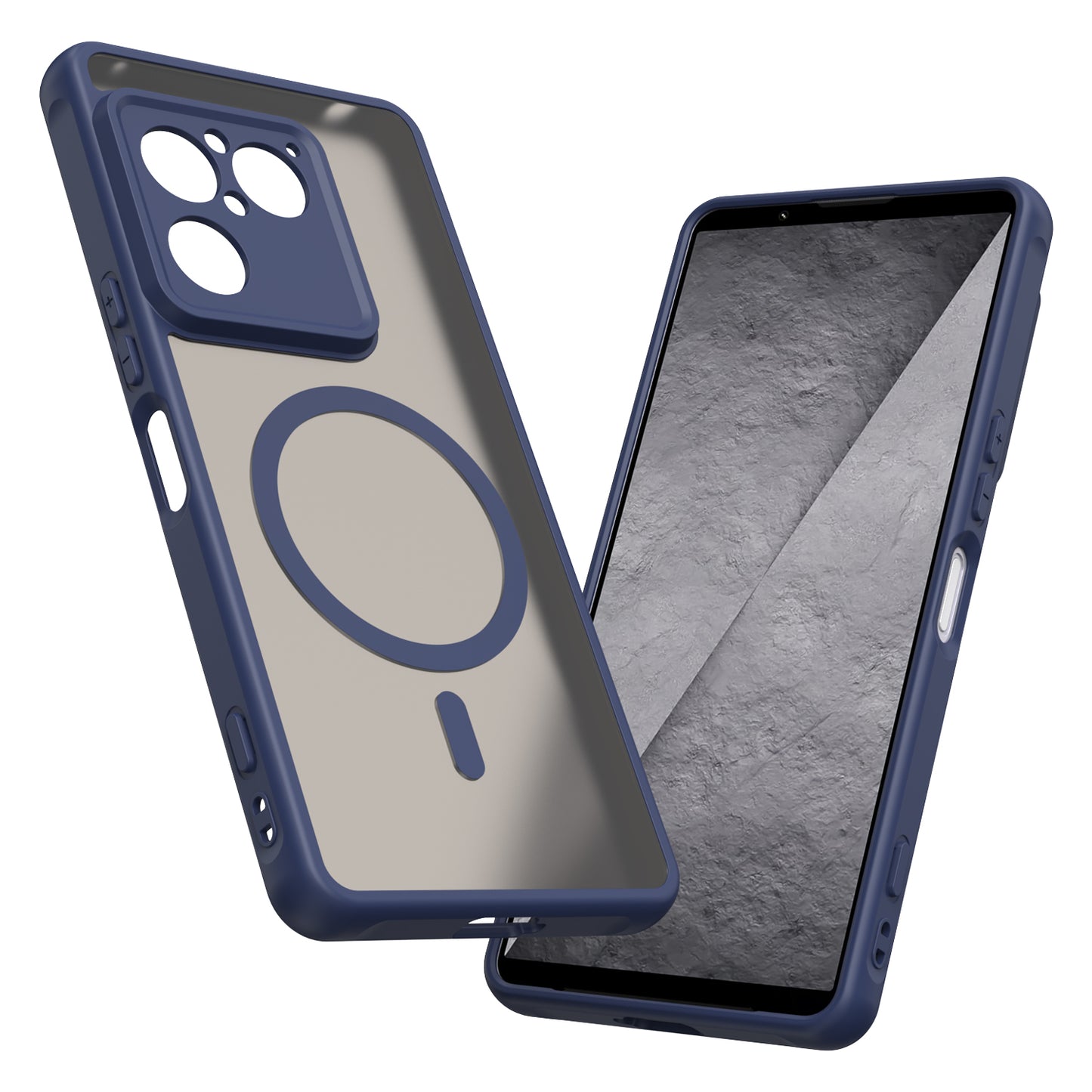 Ovitek MagSafe za Sony Xperia 1 VIII, Techsuit, HaloFrost II, Temno modra