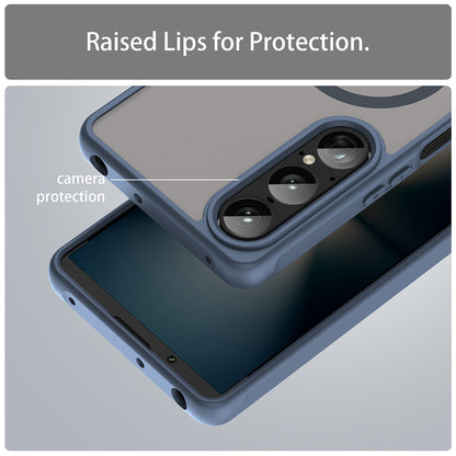 Ovitek MagSafe za Sony Xperia 1 VIII, Techsuit, HaloFrost II, Temno modra