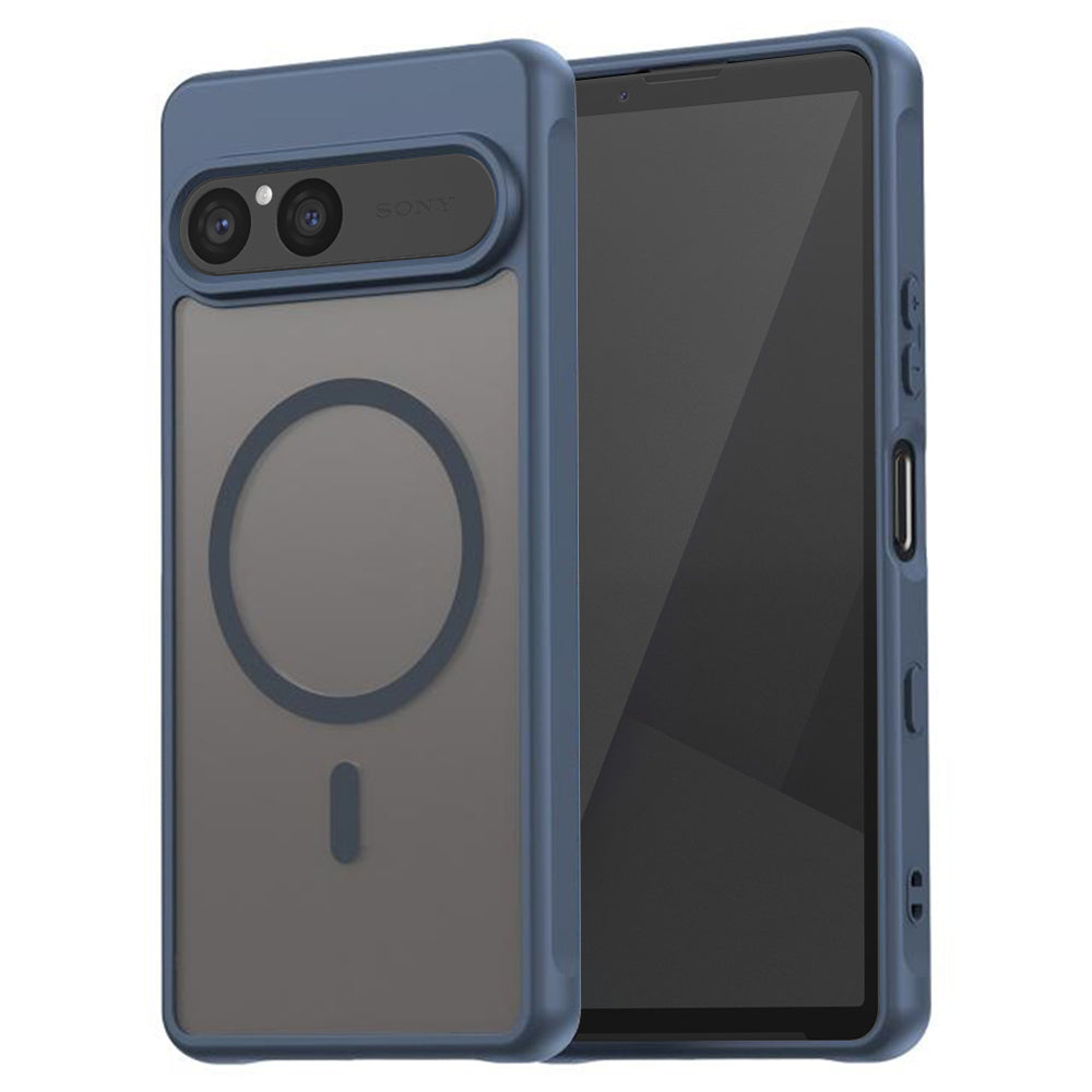 Ovitek MagSafe za Sony Xperia 10 VII, Techsuit, HaloFrost II, Temno modra