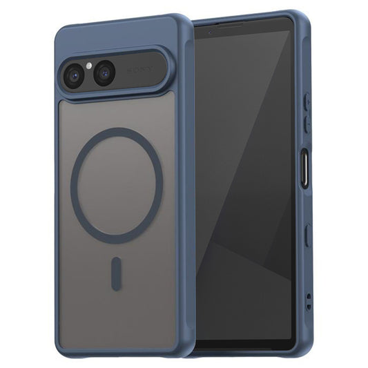 Ovitek MagSafe za Sony Xperia 10 VII, Techsuit, HaloFrost II, Temno modra