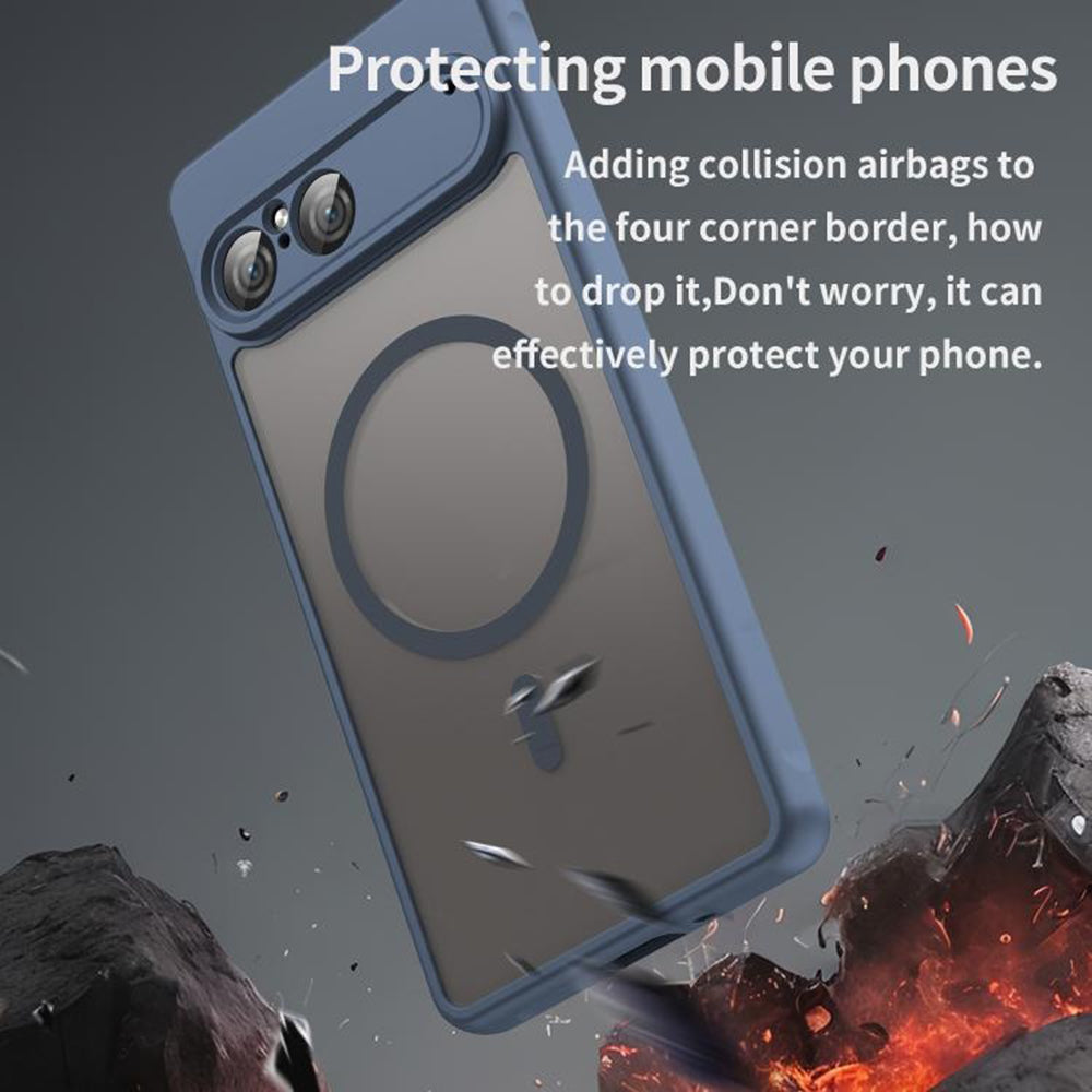 Ovitek MagSafe za Sony Xperia 10 VII, Techsuit, HaloFrost II, Temno modra