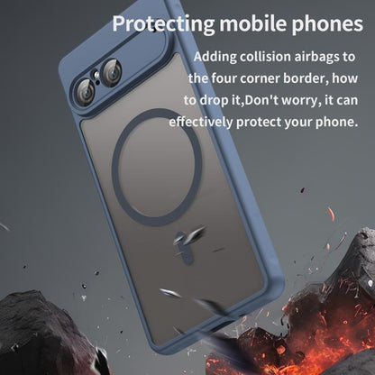 Ovitek MagSafe za Sony Xperia 10 VII, Techsuit, HaloFrost II, Temno modra