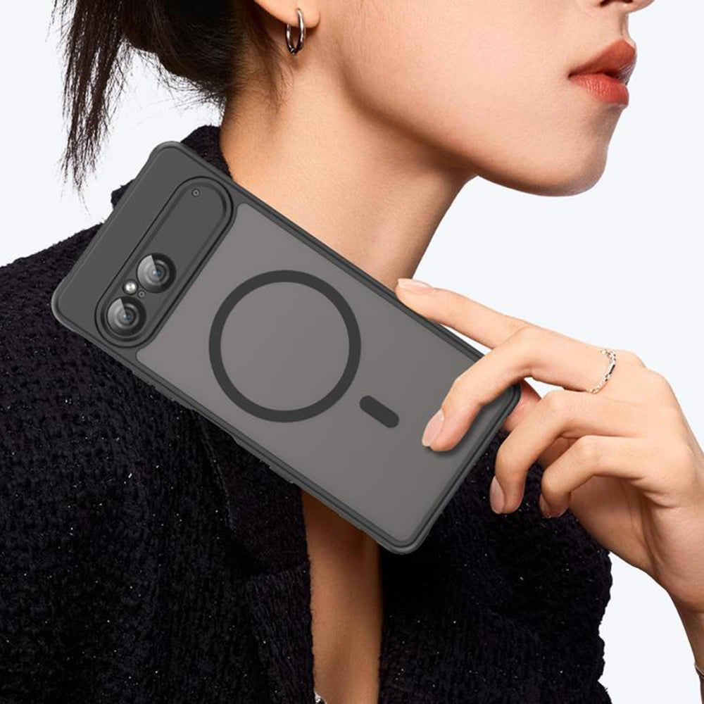 Ovitek MagSafe za Sony Xperia 10 VII, Techsuit, HaloFrost II, Črn