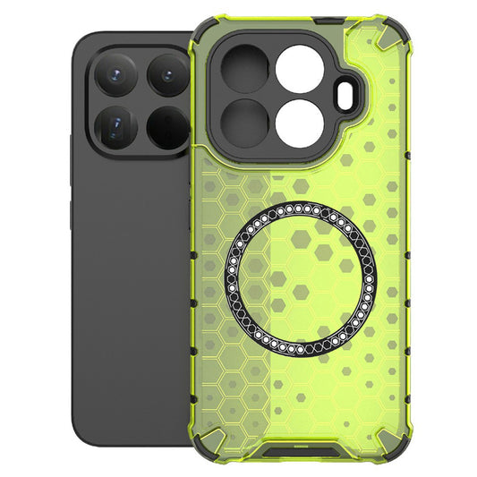 Ovitek MagSafe za Xiaomi 15T Pro, Techsuit, HoneyComb Shield, Zelen
