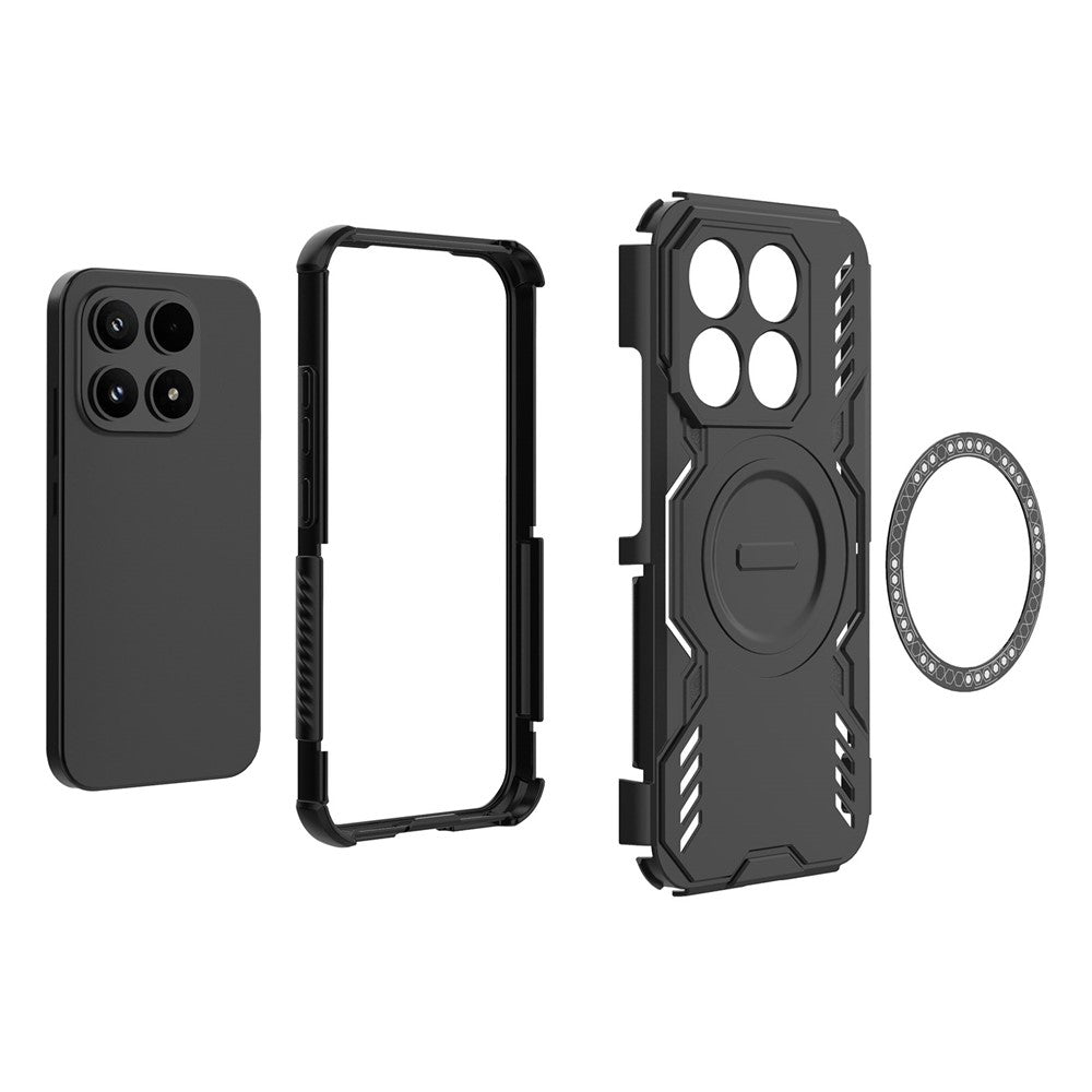 Ovitek MagSafe za Xiaomi 17, Techsuit, ArmorMag, Črn