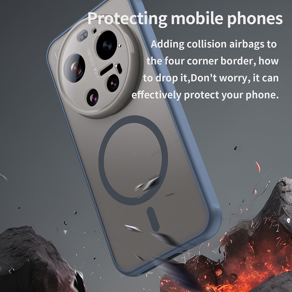 Ovitek MagSafe za Xiaomi 17 Ultra, Techsuit, HaloFrost II, Temno modra