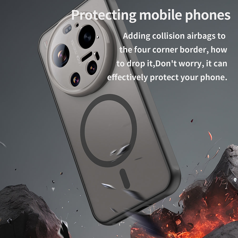 Ovitek MagSafe za Xiaomi 17 Ultra, Techsuit, HaloFrost II, Črn