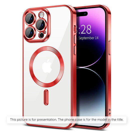 Ovitek MagSafe za Xiaomi 17T Pro, Techsuit, Luxury Crystal, Rdeč