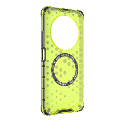 MagSafe ovitek za Xiaomi Poco C75 / Redmi 14C, Techsuit, HoneyComb Shield, Zelen