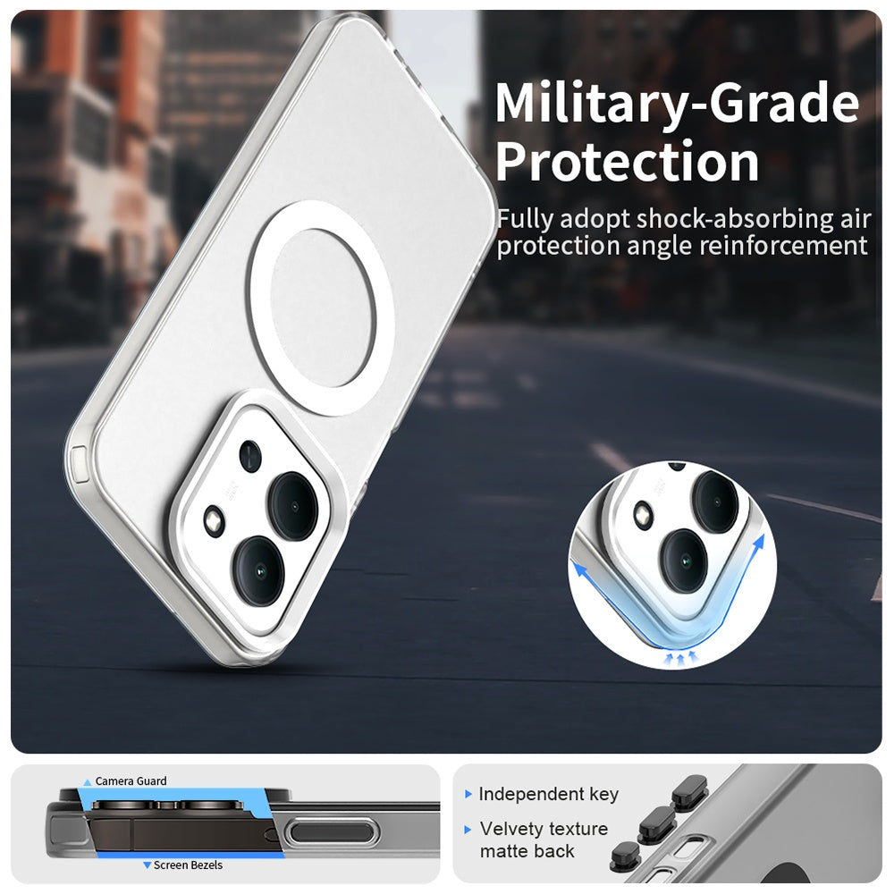 MagSafe ovitek za Xiaomi Poco C85 4G / Redmi 15C 5G / 15C 4G, Techsuit, CandyCase, Bela