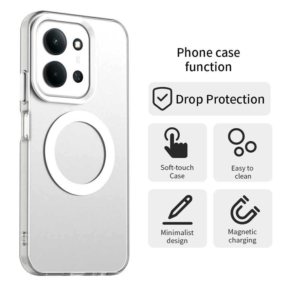 MagSafe ovitek za Xiaomi Poco C85 4G / Redmi 15C 5G / 15C 4G, Techsuit, CandyCase, Bela