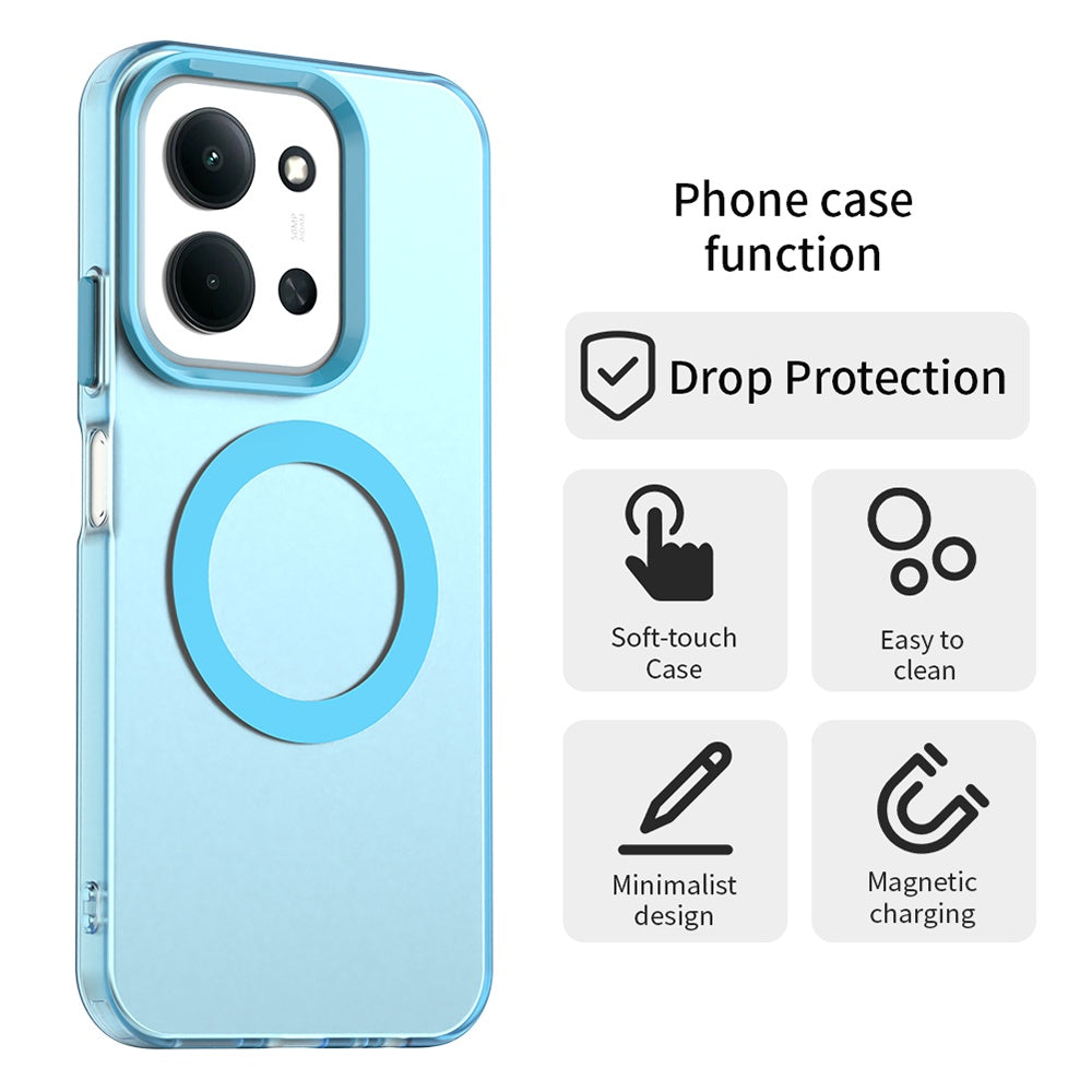 MagSafe ovitek za Xiaomi Poco C85 4G / Redmi 15C 5G / 15C 4G, Techsuit, CandyCase, modra