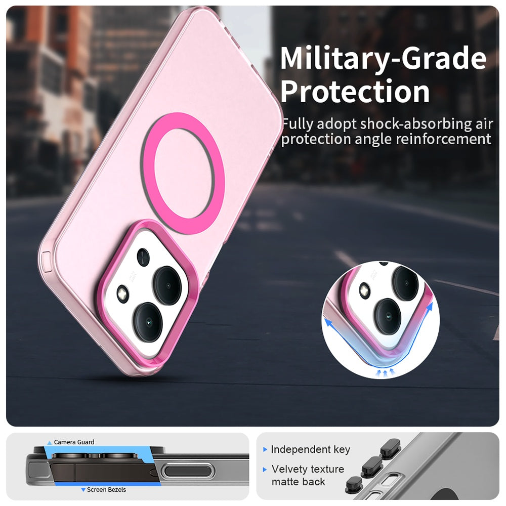 MagSafe ovitek za Xiaomi Poco C85 4G / Redmi 15C 5G / 15C 4G, Techsuit, CandyCase, roza