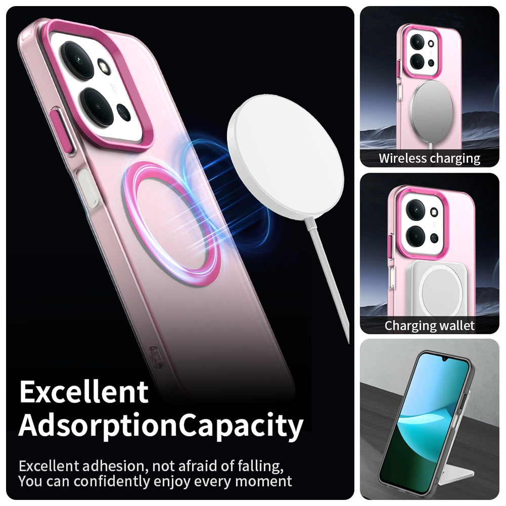 MagSafe ovitek za Xiaomi Poco C85 4G / Redmi 15C 5G / 15C 4G, Techsuit, CandyCase, roza