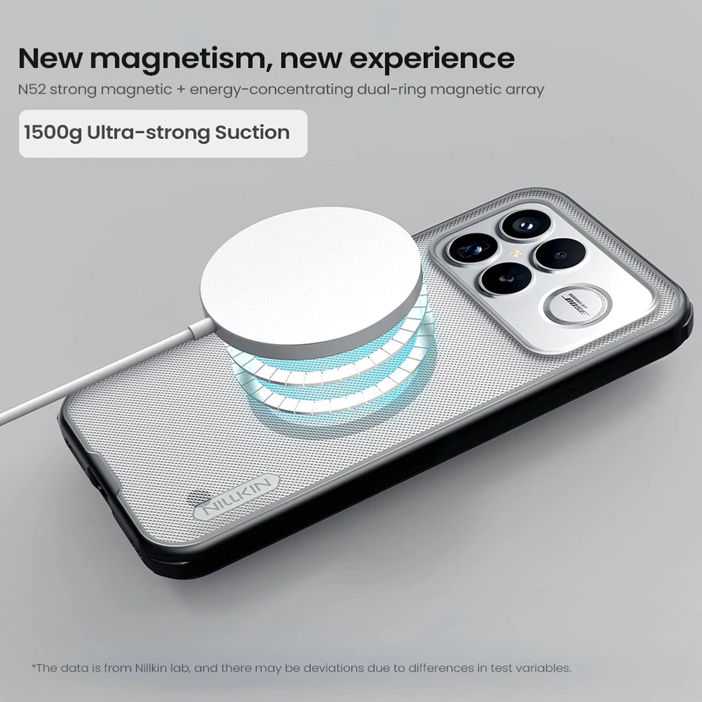 MagSafe ovitek za Xiaomi Poco F8 Ultra, Nillkin, Super Shield Pro, Črno prozoren