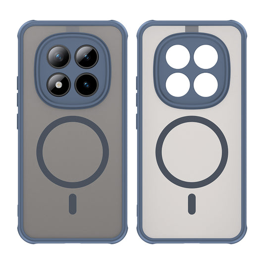 Ovitek MagSafe za Xiaomi Poco M8 Pro / Redmi Note 15 Pro+ 5G, Techsuit, HaloFrost II, Mornarsko modra