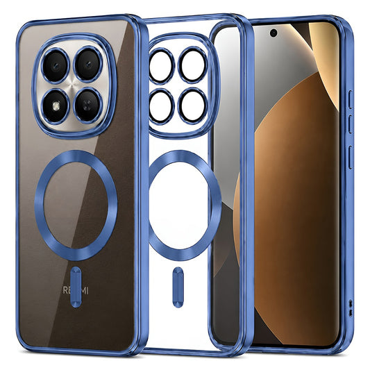 MagSafe ovitek za Xiaomi Poco M8 Pro / Redmi Note 15 Pro+ 5G, Techsuit, Luxury Crystal, Temno modra