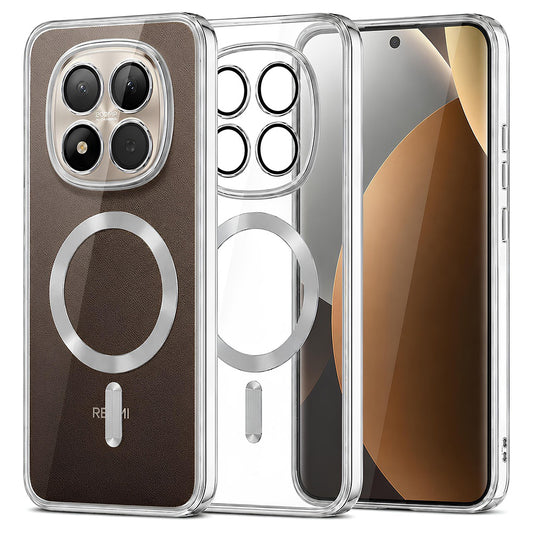 MagSafe ovitek za Xiaomi Poco M8 Pro / Redmi Note 15 Pro+ 5G, Techsuit, Luxury Crystal, srebrn