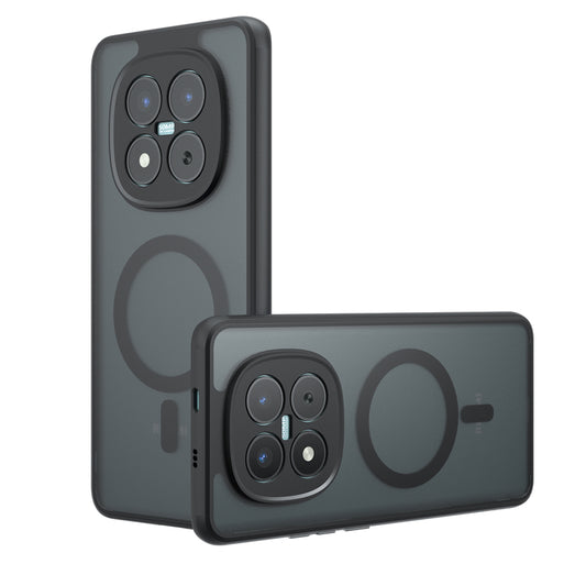 Ovitek MagSafe za Xiaomi Poco M8 Pro / Redmi Note 15 Pro+ 5G, Techsuit, PureFrost, Satenasto črn