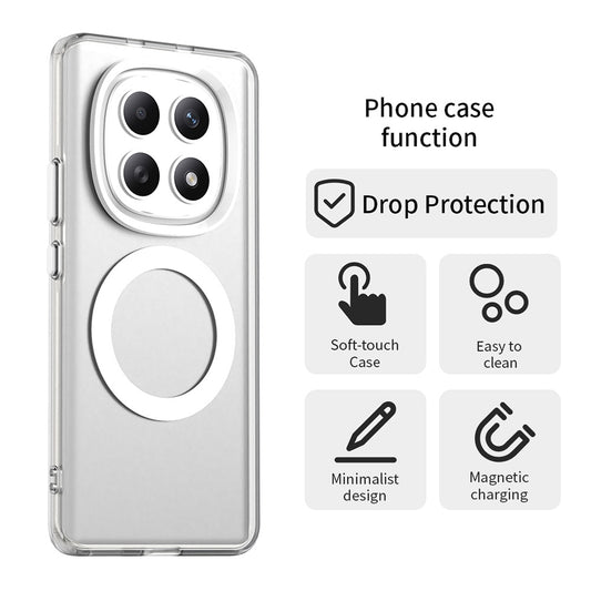 Ovitek MagSafe za Xiaomi Poco M8 / Redmi Note 15 5G / Note 15 4G, Techsuit, CandyCase, Bela