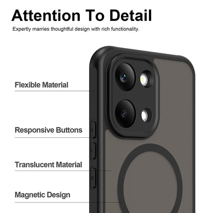 Ovitek MagSafe za Xiaomi Poco X8 Pro Max, Techsuit, HaloFrost II, Črn
