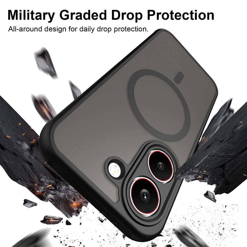 Ovitek MagSafe za Xiaomi Poco X8 Pro, Techsuit, HaloFrost II, Črn