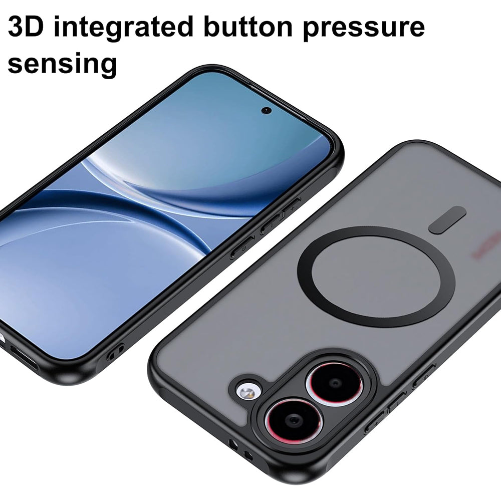 MagSafe ovitek za Xiaomi Poco X8 Pro, Techsuit, PureFrost, Črna satenasta