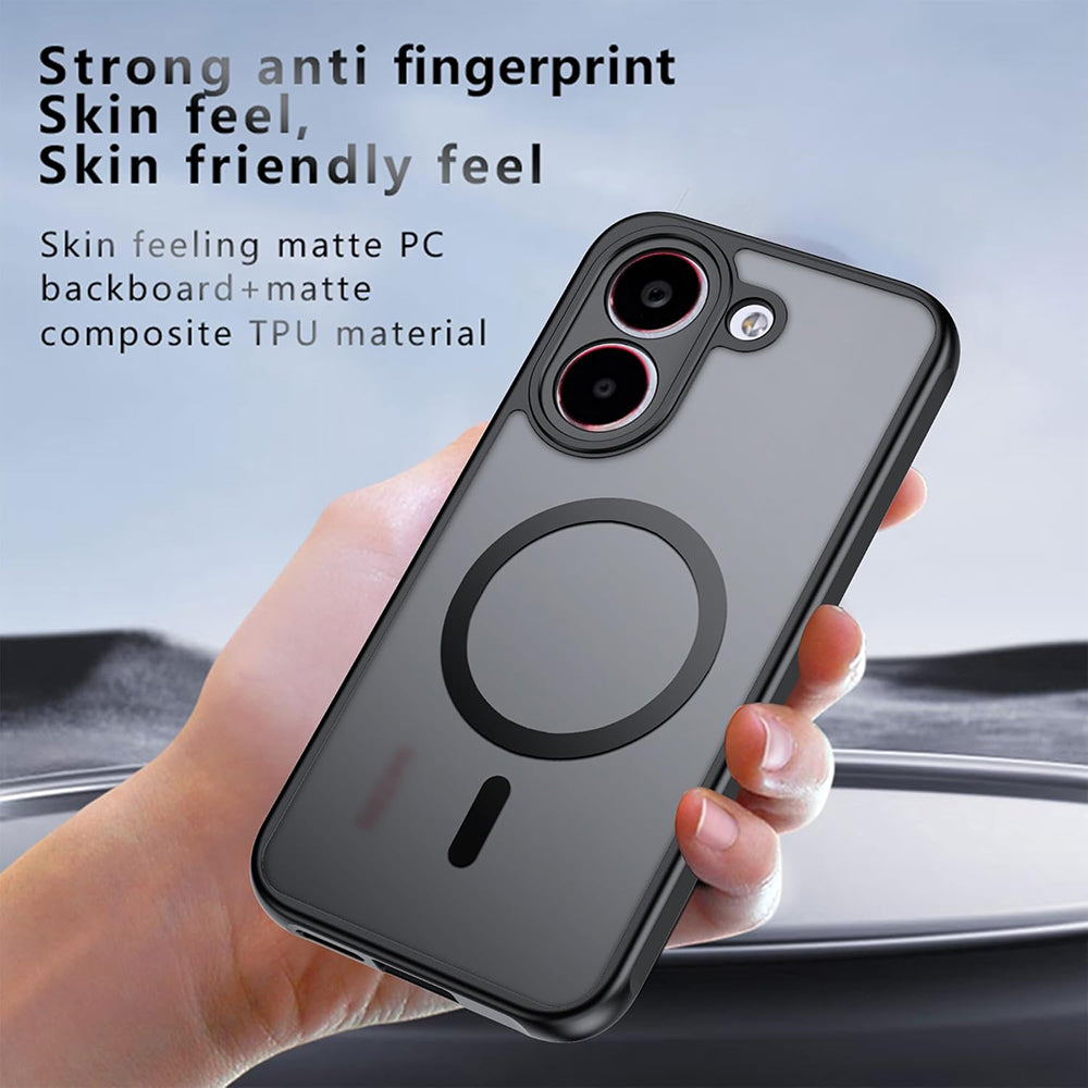 MagSafe ovitek za Xiaomi Poco X8 Pro, Techsuit, PureFrost, Črna satenasta