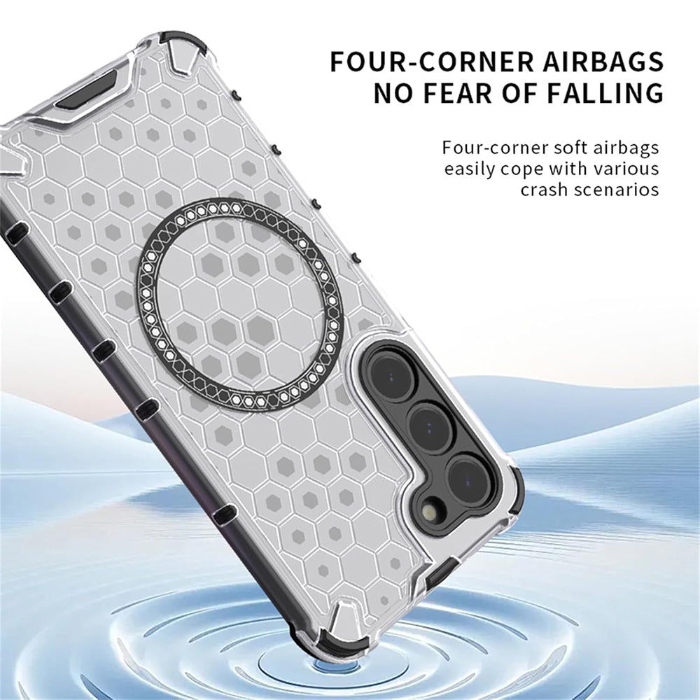 Ovitek MagSafe za Xiaomi Redmi 15 5G / 15 4G, Techsuit, HoneyComb Shield, Zelen