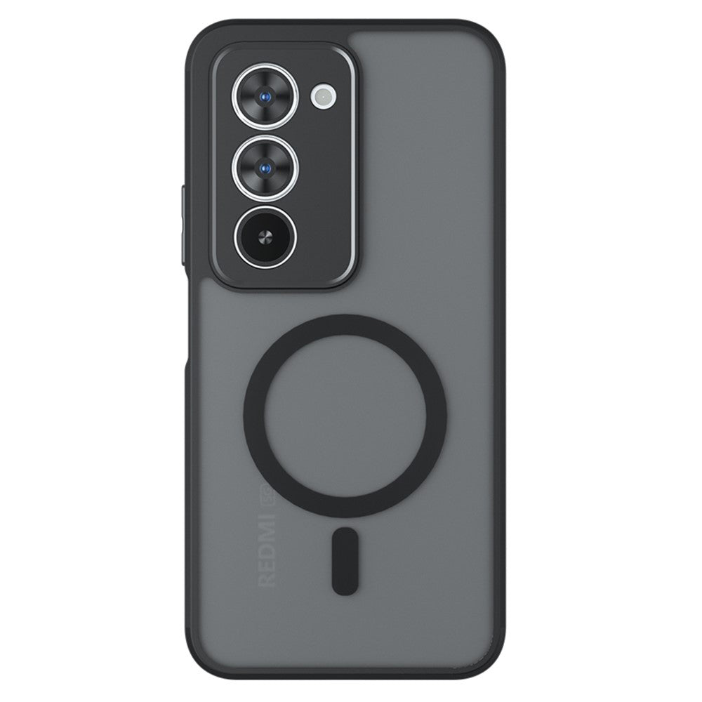 Ovitek MagSafe za Xiaomi Redmi 15 5G / 15 4G, Techsuit, PureFrost, Satenasto črn