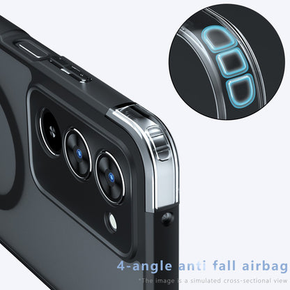 Ovitek MagSafe za Xiaomi Redmi 15 5G / 15 4G, Techsuit, PureFrost, Satenasto črn