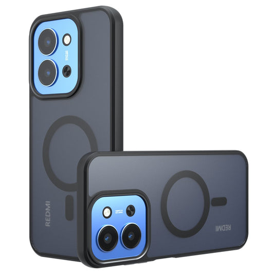 Ovitek MagSafe za Xiaomi Redmi 15C 5G / 15C 4G, Techsuit, PureFrost, Satenasto črn