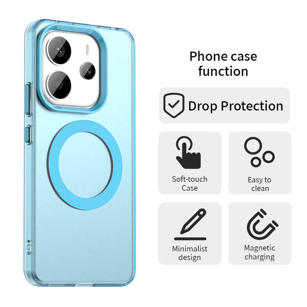 Ovitek MagSafe za Xiaomi Redmi Note 14 4G (Regional), Techsuit, CandyCase, Modra