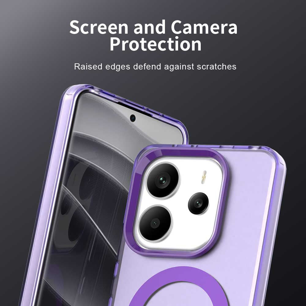 MagSafe ovitek za Xiaomi Redmi Note 14 4G (Regional), Techsuit, CandyCase, Vijolična