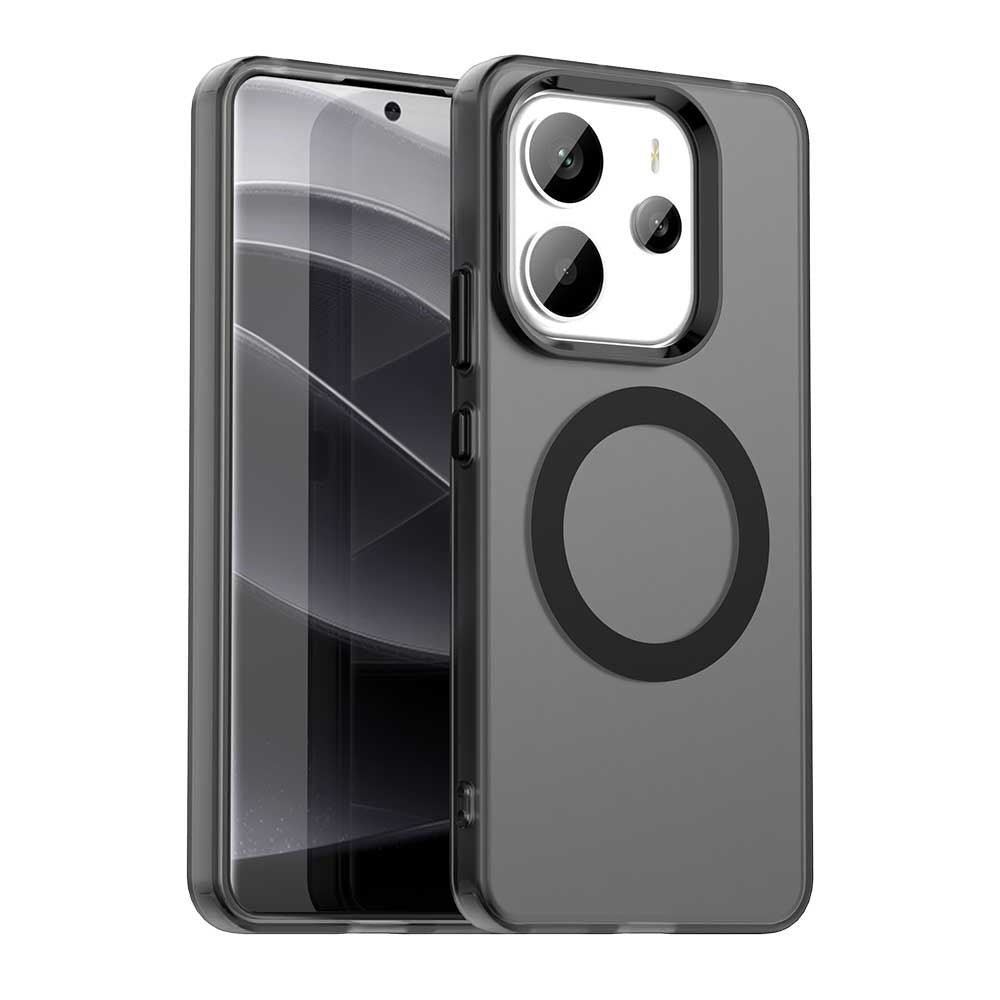 Ovitek MagSafe za Xiaomi Redmi Note 14 4G (Regional), Techsuit, CandyCase, Črn