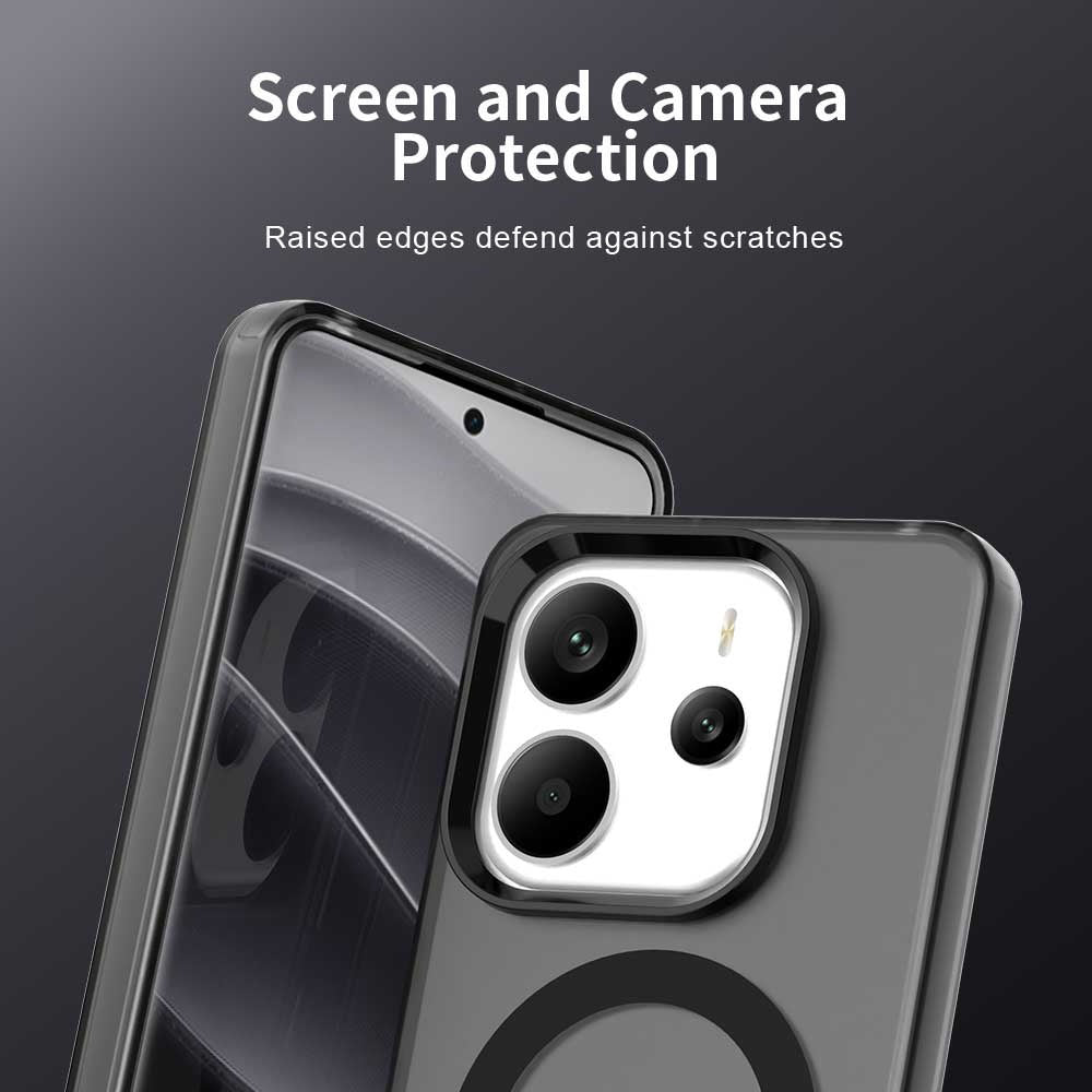Ovitek MagSafe za Xiaomi Redmi Note 14 4G (Regional), Techsuit, CandyCase, Črn