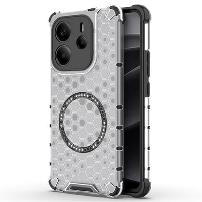 MagSafe ovitek za Xiaomi Redmi Note 14 4G (Regional), Techsuit, HoneyComb Shield, Bela