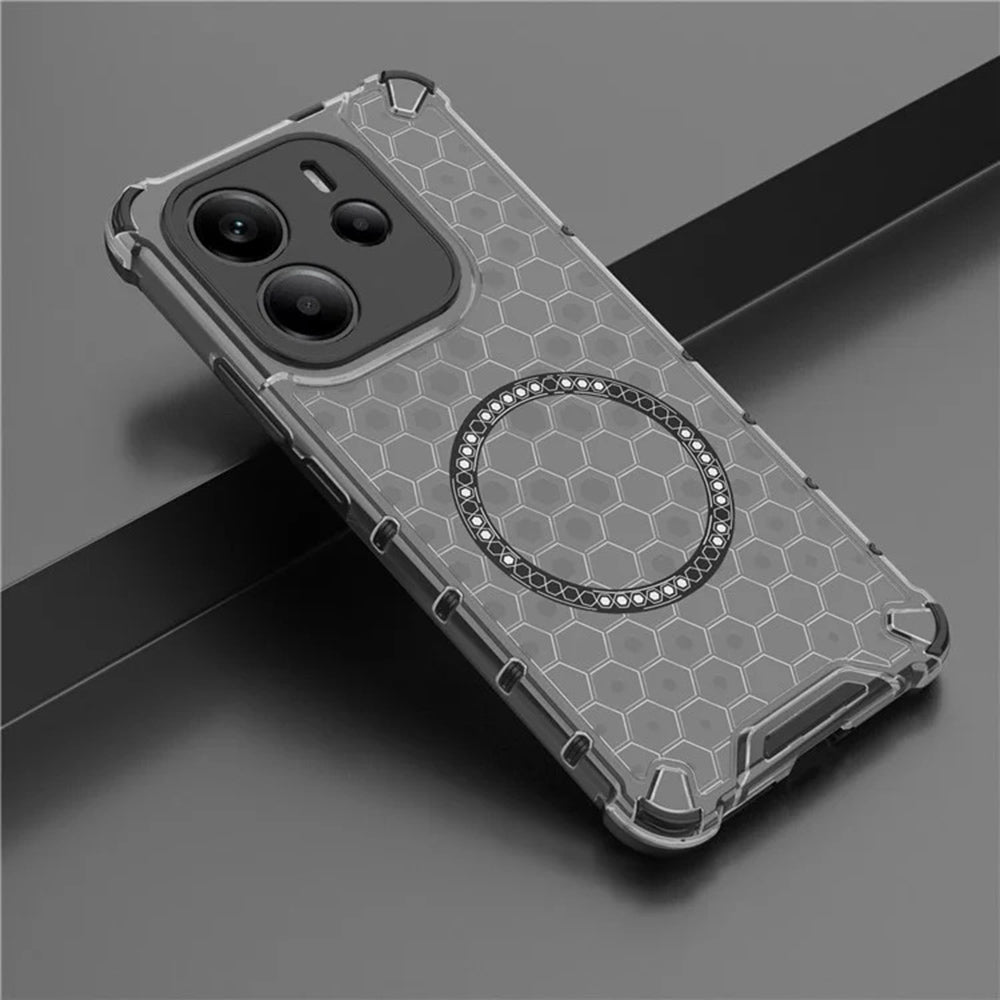 MagSafe ovitek za Xiaomi Redmi Note 14 4G (Regional), Techsuit, HoneyComb Shield, Črn