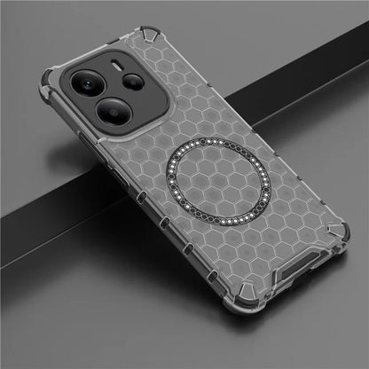 MagSafe ovitek za Xiaomi Redmi Note 14 4G (Regional), Techsuit, HoneyComb Shield, Črn