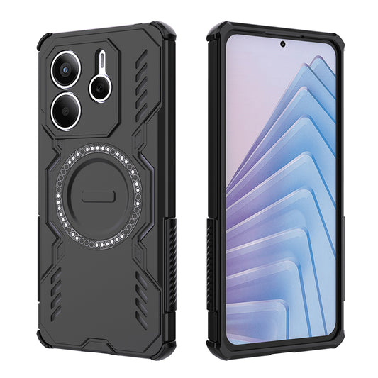 MagSafe ovitek za Xiaomi Redmi Note 14 5G, Techsuit, ArmorMag, Črn