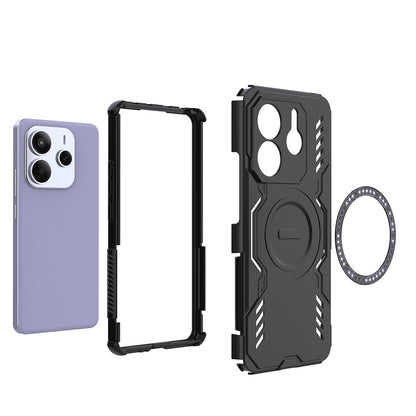 MagSafe ovitek za Xiaomi Redmi Note 14 5G, Techsuit, ArmorMag, Črn