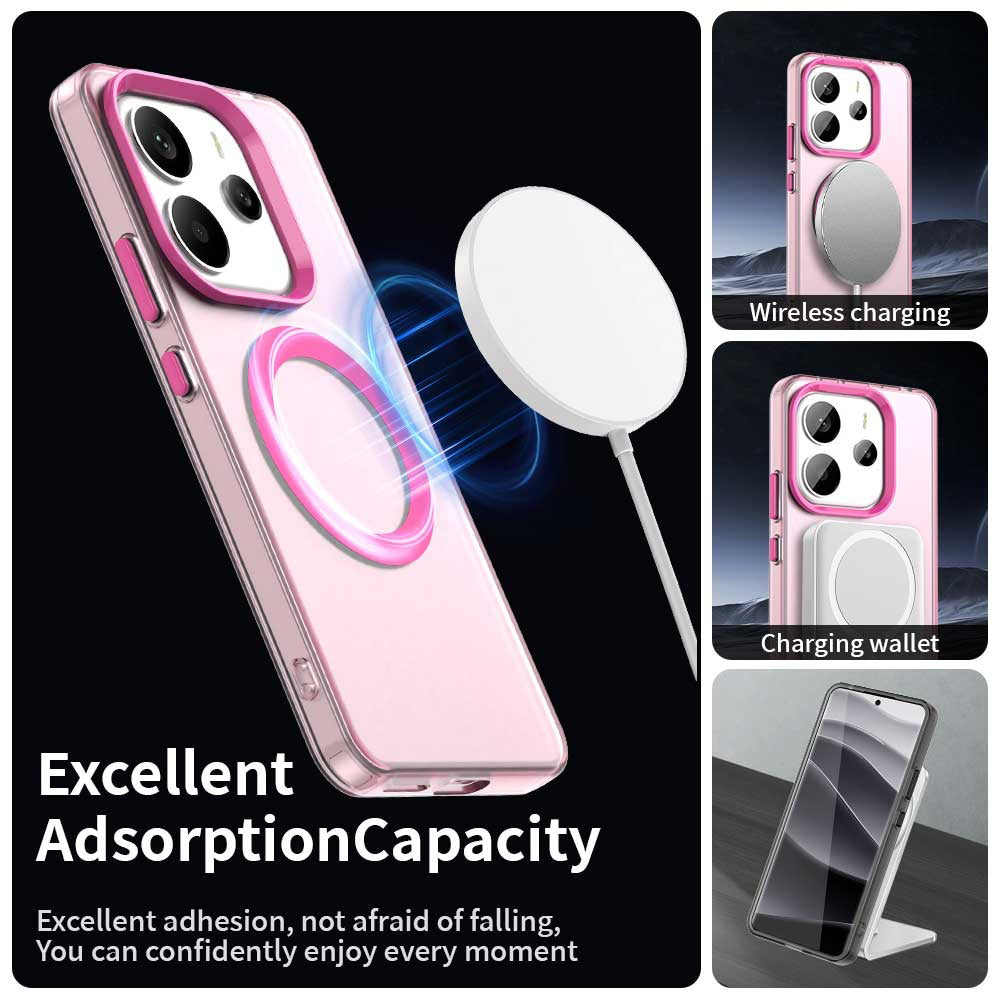 MagSafe ovitek za Xiaomi Redmi Note 14 5G, Techsuit, CandyCase, roza