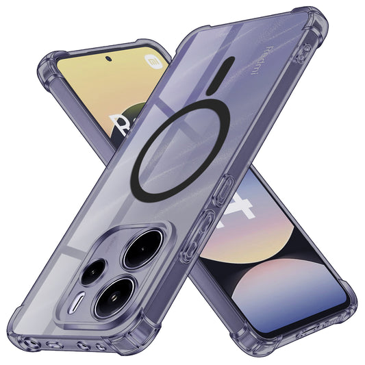 MagSafe ovitek za Xiaomi Redmi Note 14 5G, Techsuit, prozoren odporen na udarce, dimljen
