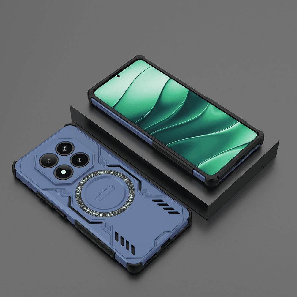 MagSafe ovitek za Xiaomi Redmi Note 14 Pro 4G, Techsuit, ArmorMag, modra