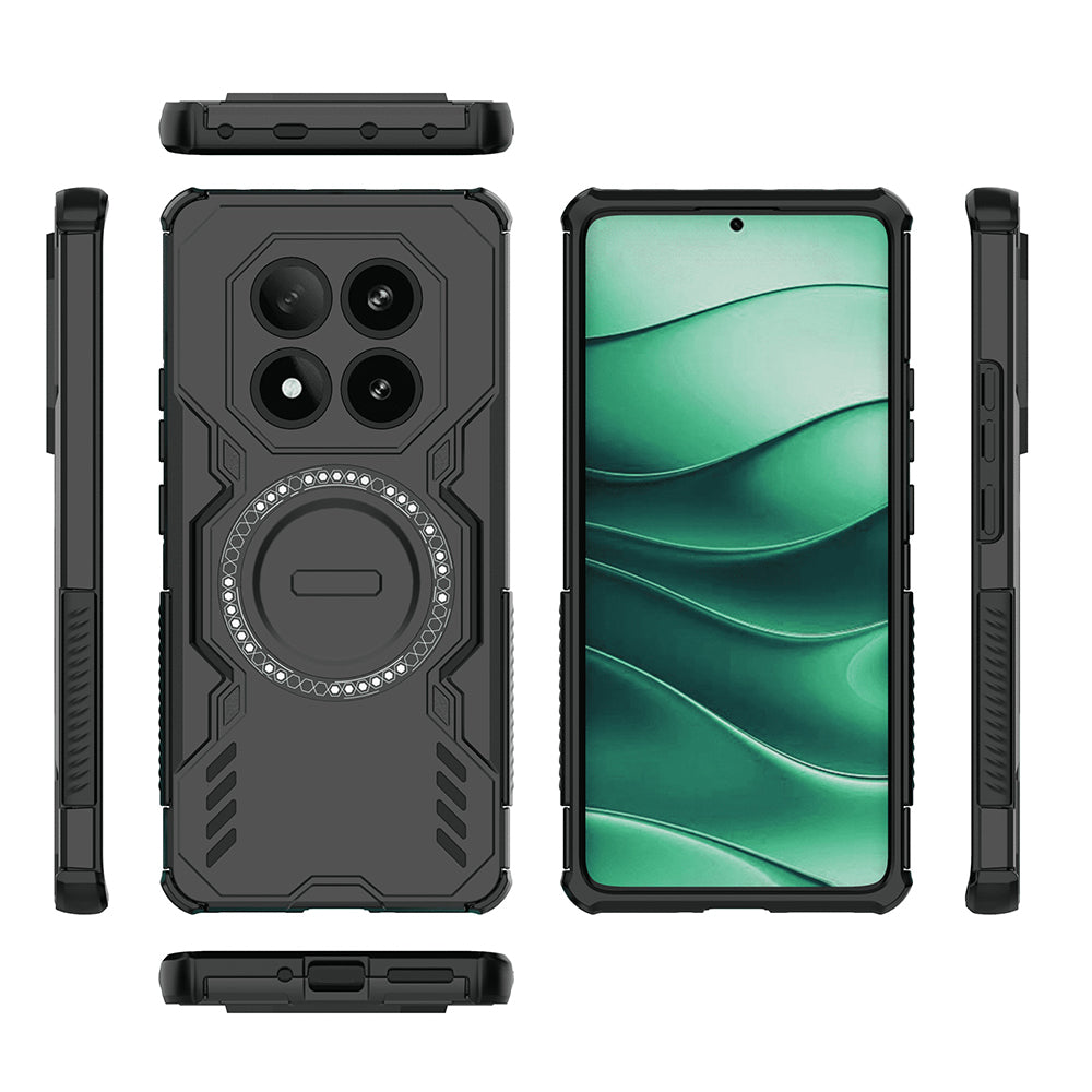 MagSafe ovitek za Xiaomi Redmi Note 14 Pro 4G, Techsuit, ArmorMag, Črn